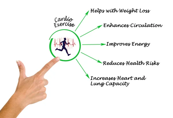 Presentatie van diagram van Cardio-oefening — Stockfoto