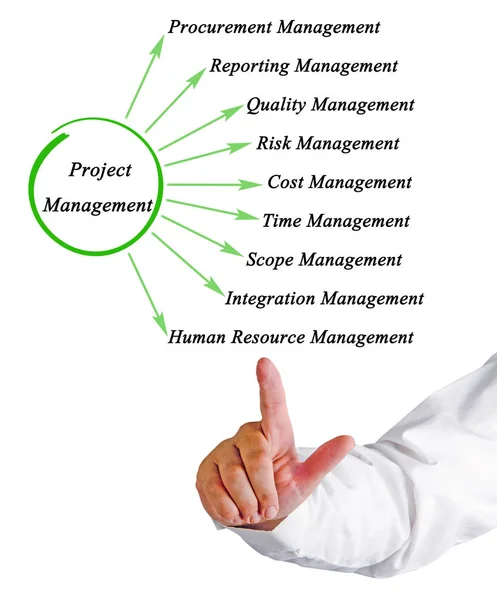 Schema des Projektmanagements — Stockfoto