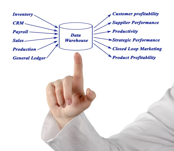 Diagrama del almacén de datos — Foto de Stock