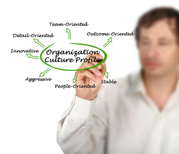 Diagrama de presentación de la cultura de organización — Foto de Stock
