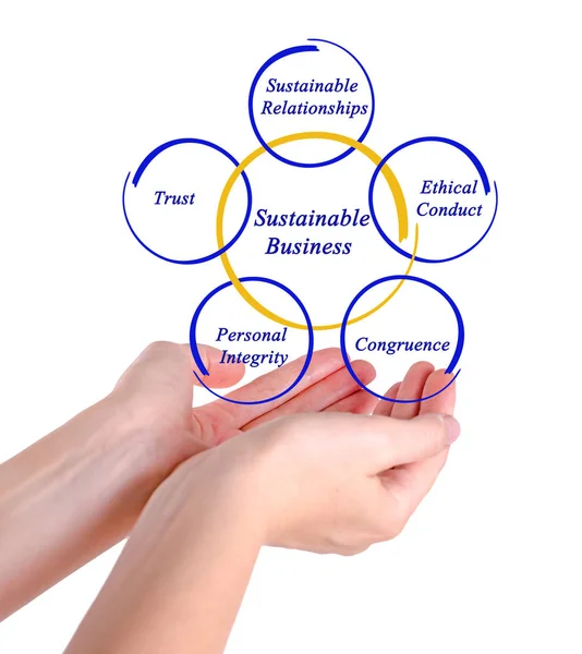 Diagramme des entreprises durables — Photo