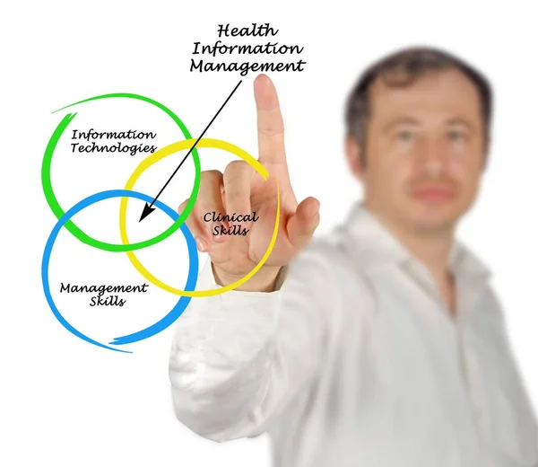 Presentazione del diagramma di gestione delle informazioni sanitarie — Foto Stock