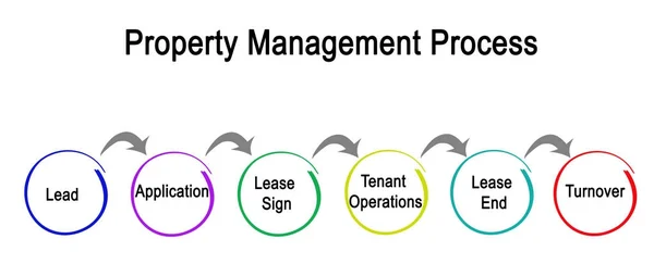 Schema del processo di gestione della proprietà — Foto Stock