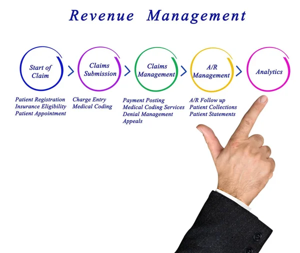Man presenting Revenue  Management Process — Stock Photo, Image