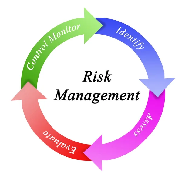 Kockázatkezelési folyamatába összetevői — Stock Fotó