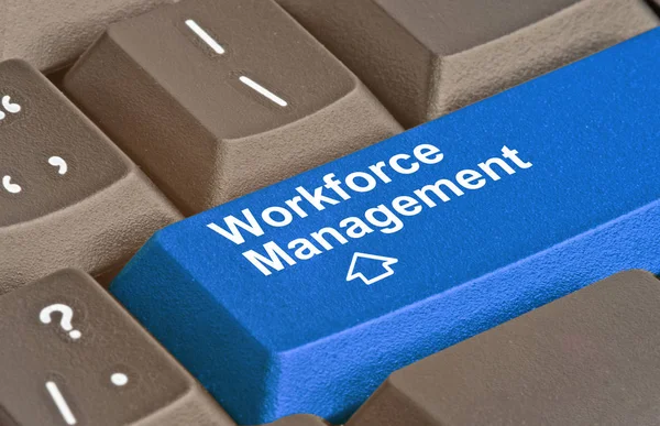 Tastatur mit Taste für Workforce Management — Stockfoto