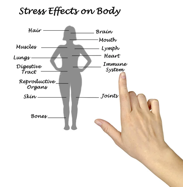 Effetti di stress sul corpo — Foto Stock