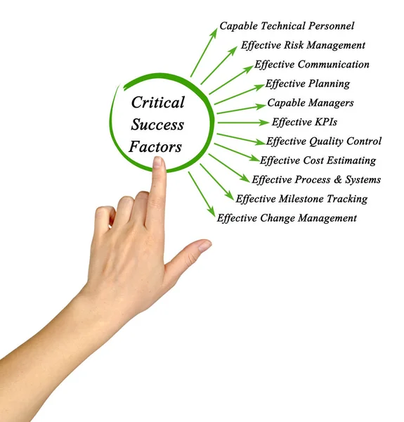 Woman presenting Critical Success Factors