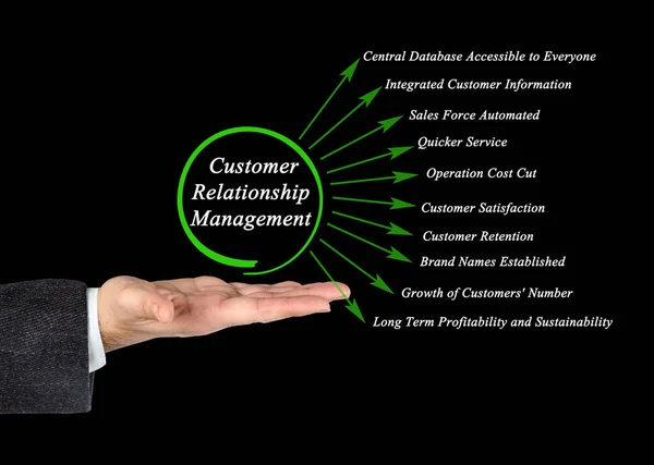 Vrouw presentatie van Customer Relationship Management — Stockfoto