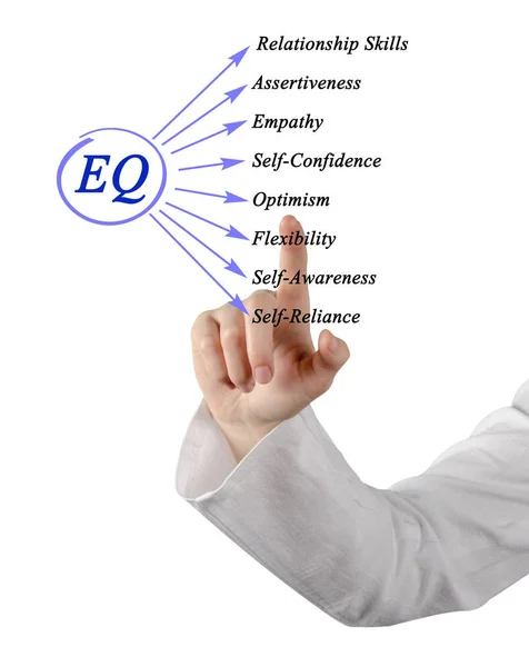 Woman presenting Diagram of EQ — Stock Photo, Image