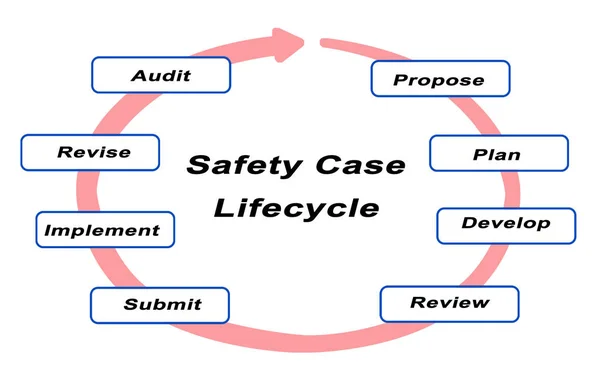 Steps in Safety Case Lifecycle — Stock Photo, Image