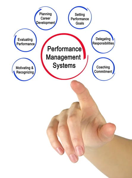 Vrouw presentatie van Performance Management Systems — Stockfoto