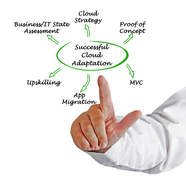 Man presenting Successful Cloud Adaptation — Stock Photo, Image