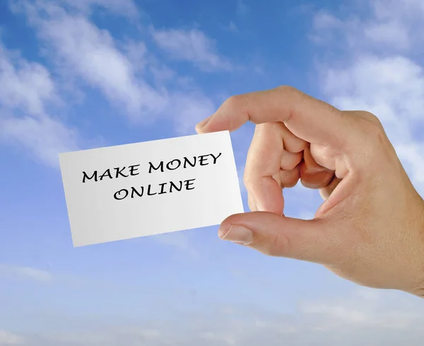 Card "make money online" — Stock Photo, Image