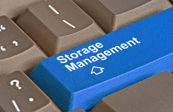 Keyboard with Key for storage management — Stock Photo, Image