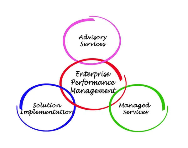 Componenti di Enterprise Performance Management — Foto Stock