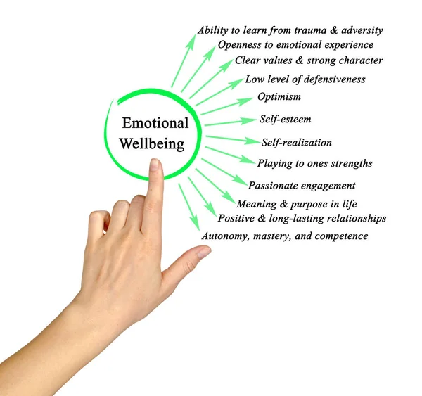 Componentes del bienestar emocional — Foto de Stock