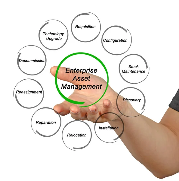 Onderdelen van Enterprise assetmanagement — Stockfoto