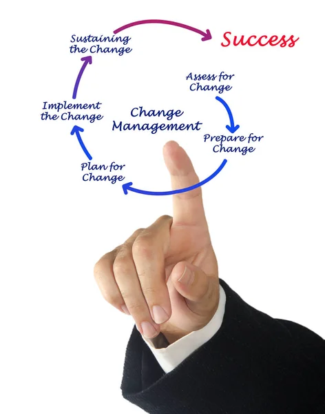 Değişmek yönetim şeması — Stok fotoğraf