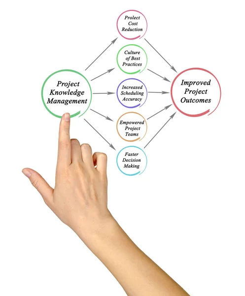 Komponenten des Projekt-Wissensmanagements — Stockfoto