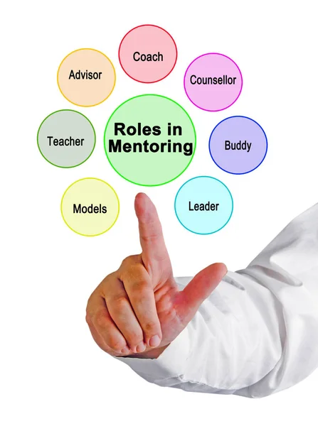 Sieben Rollen vom Mentor übernommen — Stockfoto