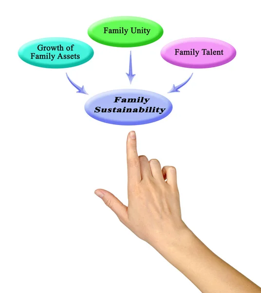 Tre drivkrafter för familjens hållbarhet — Stockfoto