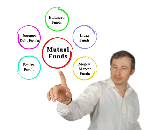 Cinco Tipos Fundos Mutualistas — Fotografia de Stock