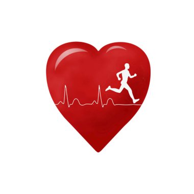 Kalp görüntüsünde çalışan adam ve EKG