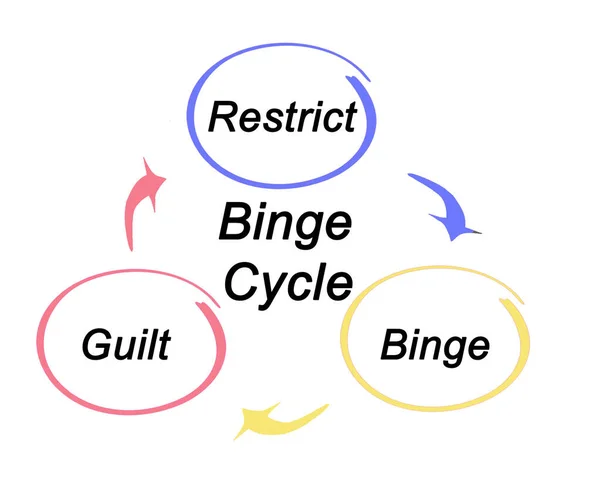 Drei Komponenten Des Binge Cycle — Stockfoto