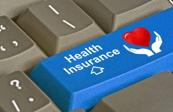 Keyboard Key Health Insurance — Stock Photo, Image