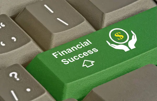 Tastatur Mit Hotkey Für Finanziellen Erfolg — Stockfoto