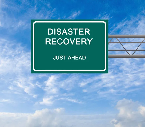 Road Sign Disaster Recovery — Stock Photo, Image