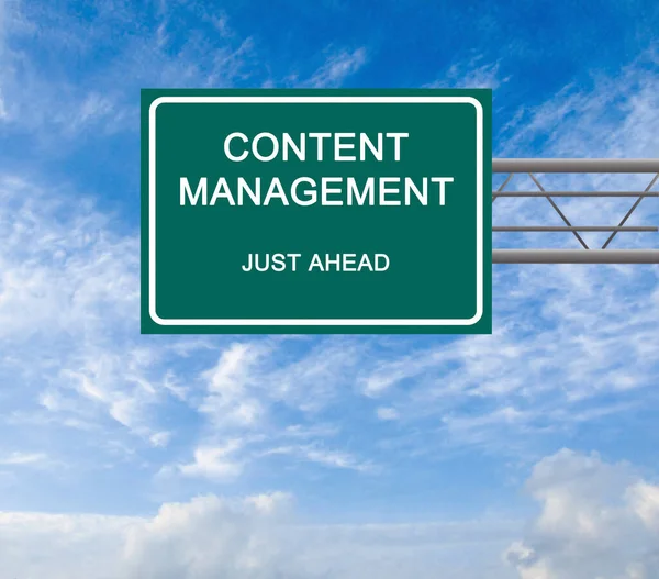 Road Sign Content Management — Stock Photo, Image