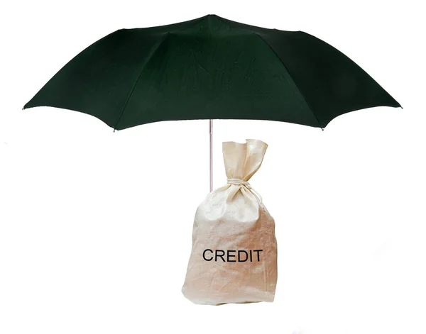 Bag Credit Umbrella — Stock Photo, Image