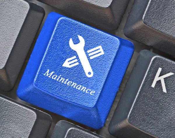 Clé Bleue Pour Maintenance — Photo