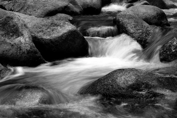 Black and white mountain stream — Stock Photo, Image