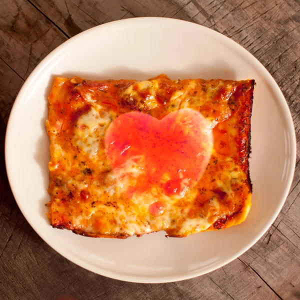 Pizza love background — Stock Photo, Image