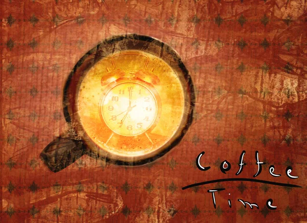 Kaffe tid konceptuell bakgrund — Stockfoto