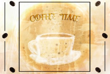    kahve vintage dokulu arka plan, tipografi menü sayfası, kavramsal poster süre içecekler için 