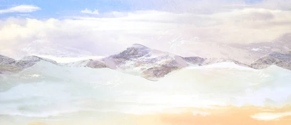 Different Horizon abstract double exposure landscape — Stock Photo, Image