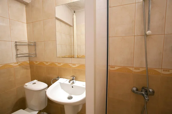 Cabina Bagno Interno Stile Casual Hotel — Foto Stock