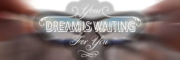 Quote Typographical Background."Your dream is waitung for you" — 스톡 사진