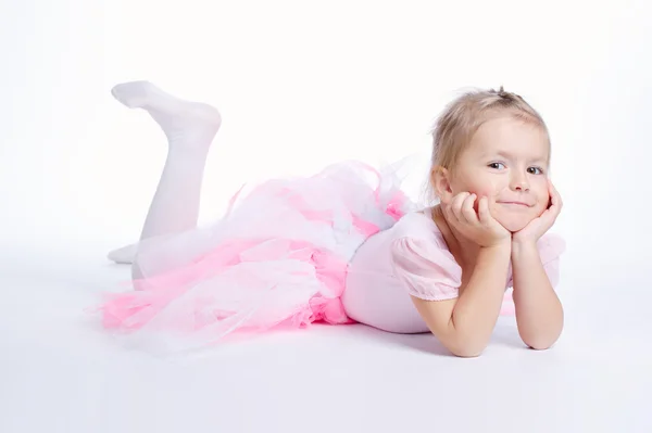 Cute little dreaming girl — Stock Photo, Image