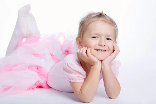 Cute little dreaming girl — Stock Photo, Image