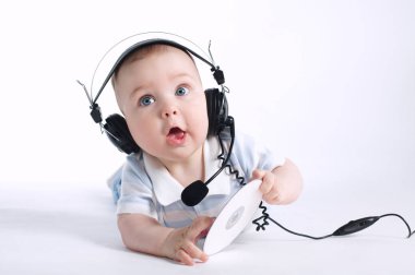 sevimli genç Dj beyaz
