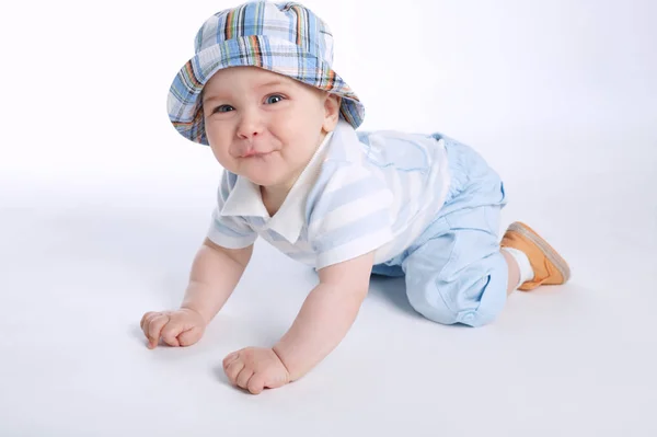Cute funny boy on white — Stock Photo, Image