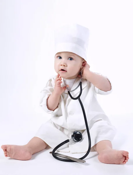 Cute little boy playing doctor Royalty Free Stock Photos