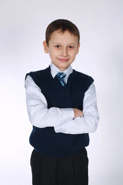 Young businessman on white — Stockfoto