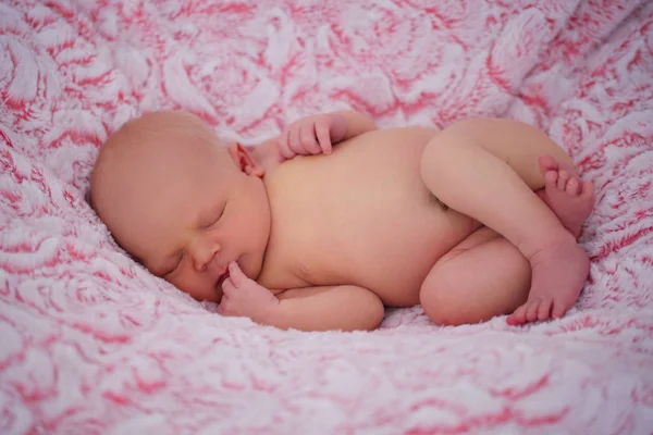 Χαριτωμένο μωρό νεογέννητο σε κουβέρτα — Φωτογραφία Αρχείου