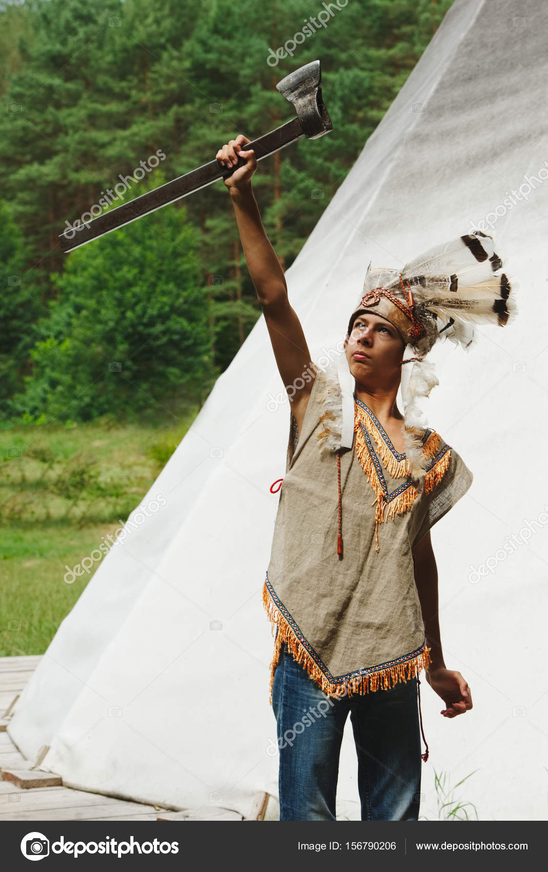 Little funny boy playing native american Stock Photo by ©ababaka 156790206 Little funny boy playing native american Stock Photo by ©ababaka 156790206